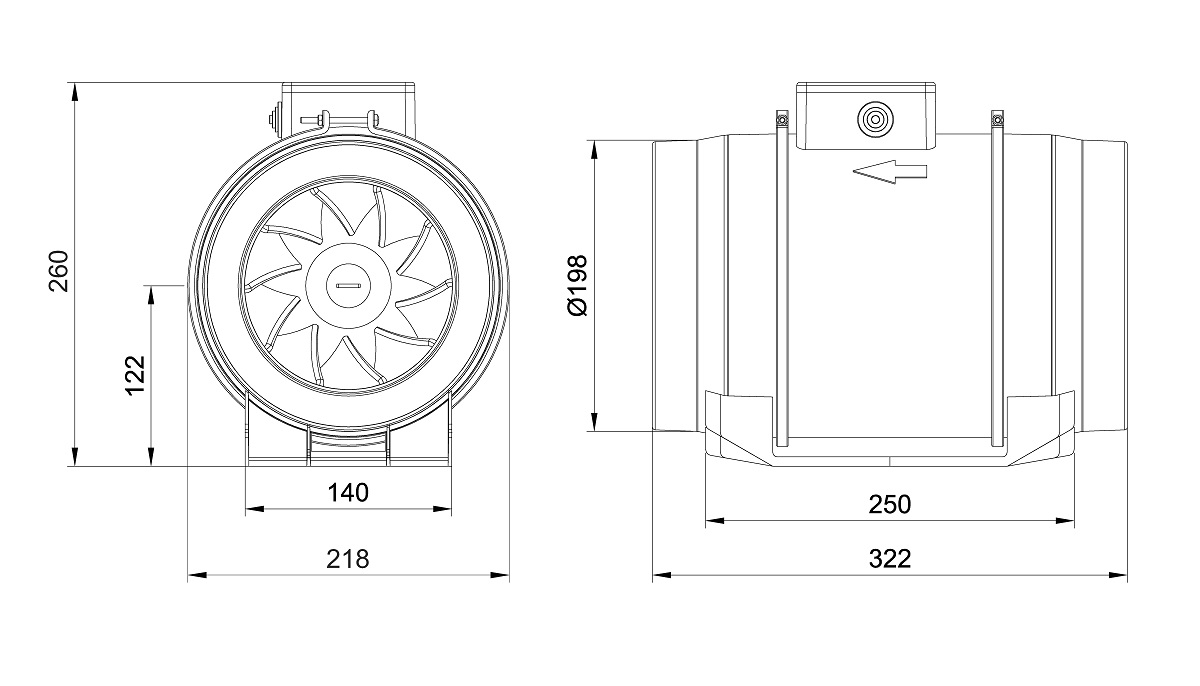 فن بین کانالی لاین ونت دمنده مدل VLN-20C2S